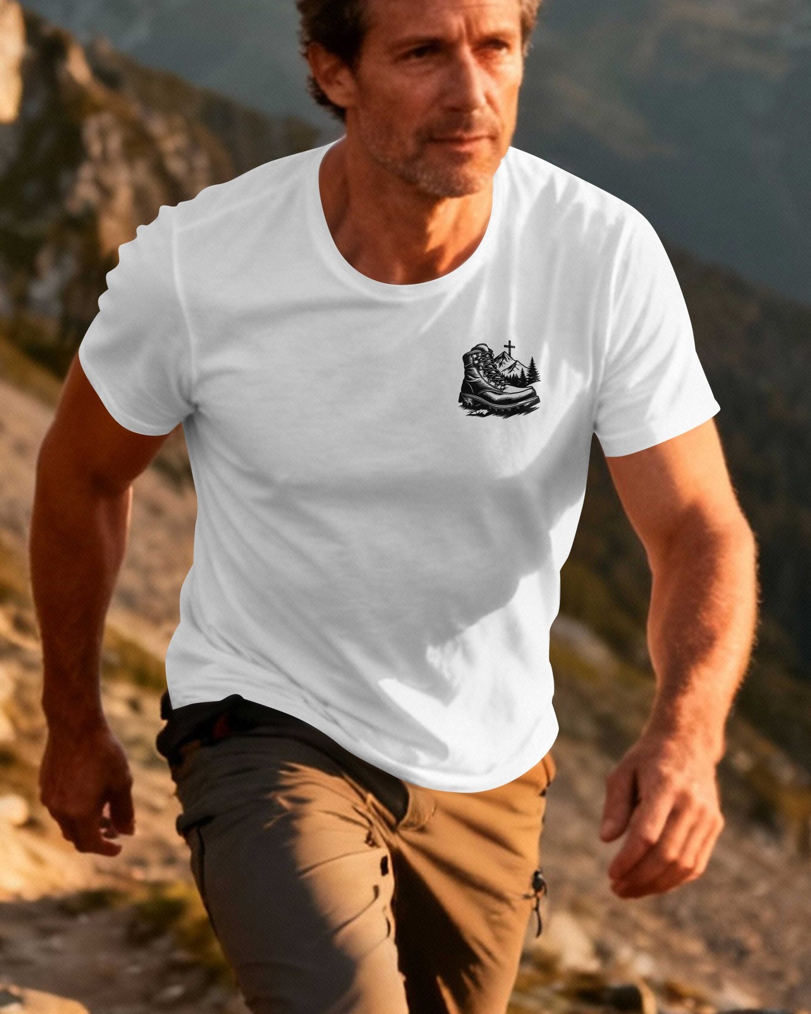 Boots On The Ground Eyes On The Cross T-Shirt - Image 5
