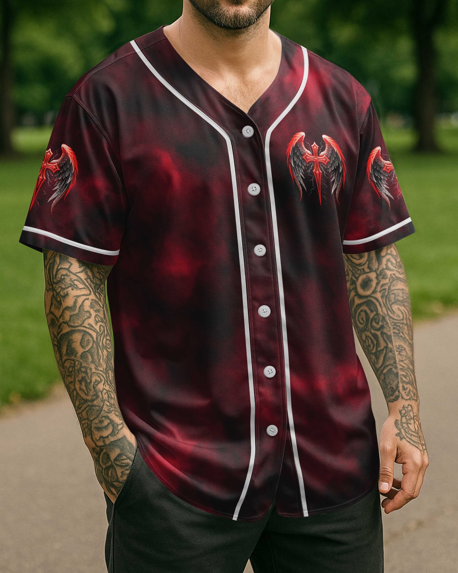 Forgiven All Over Print Jersey - Image 6