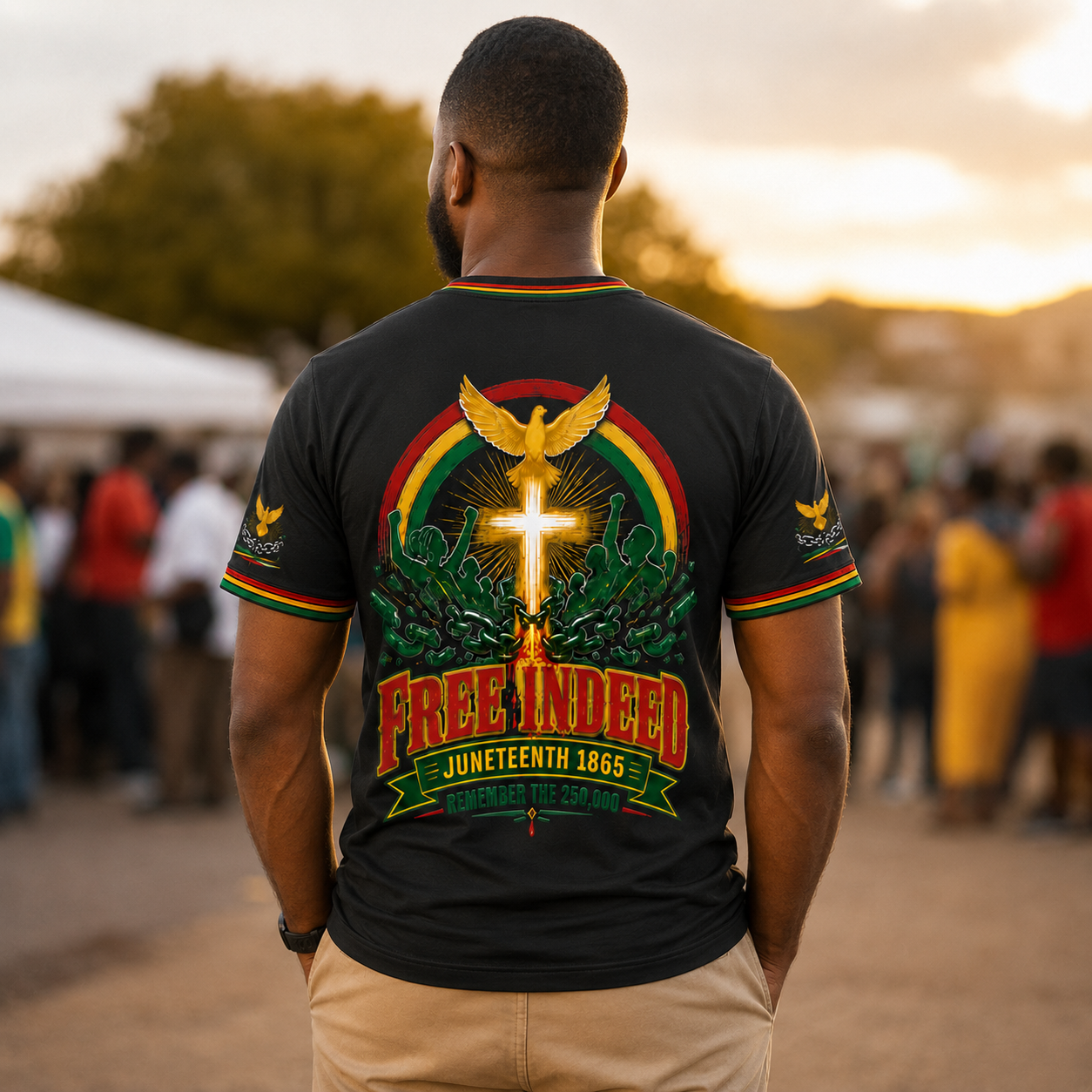 Free Indeed Juneteenth 1865 T-Shirt - Image 2