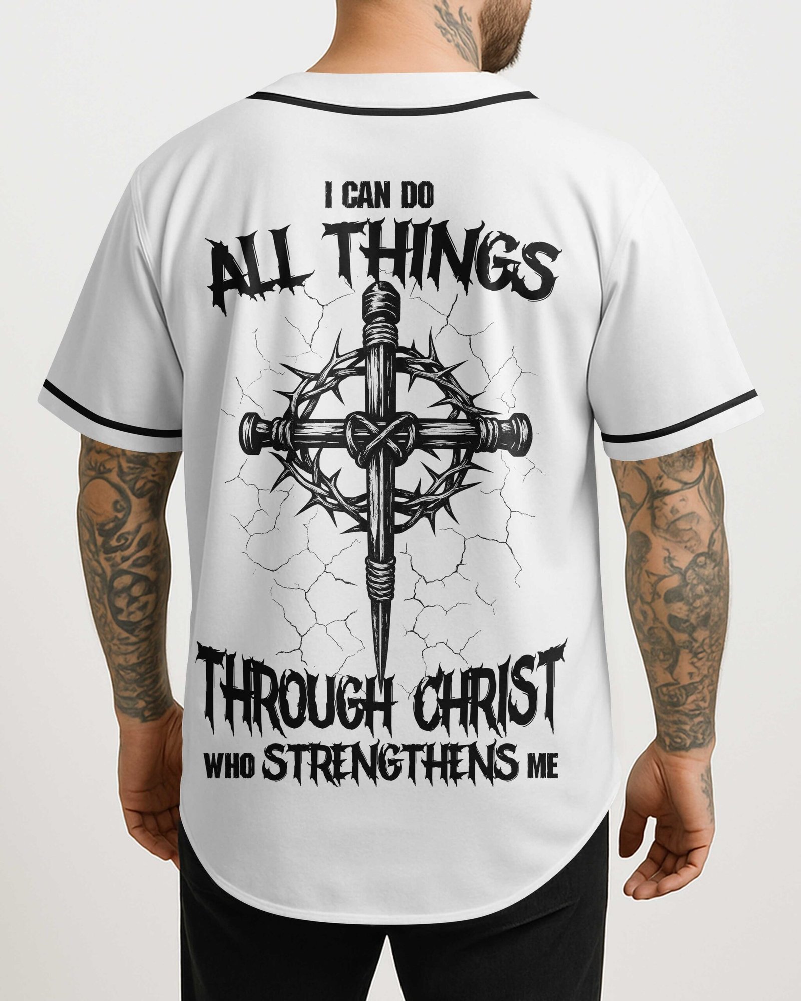I Can Do All Things Through Christ All Over Print Jersey - Image 3