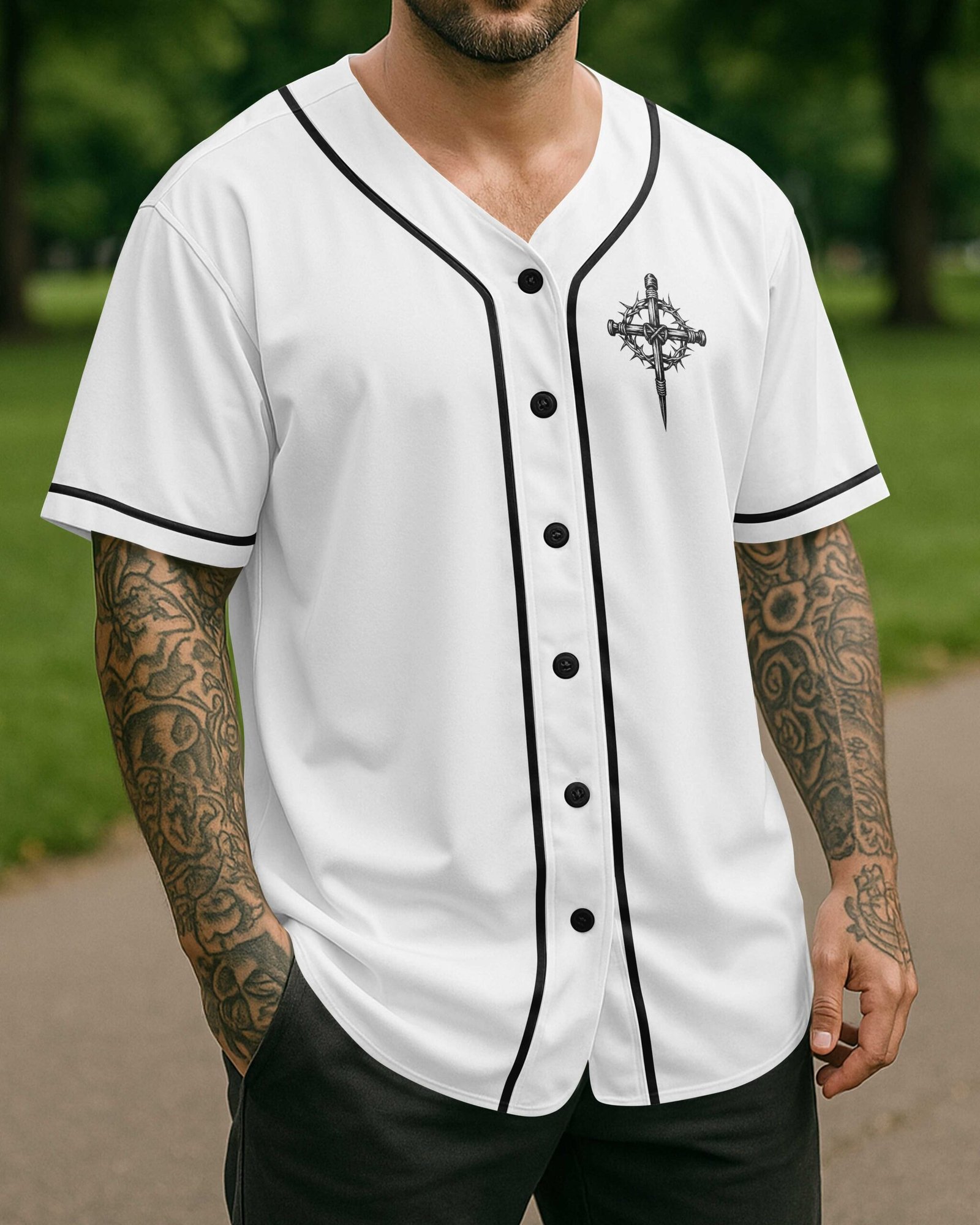 I Can Do All Things Through Christ All Over Print Jersey - Image 2