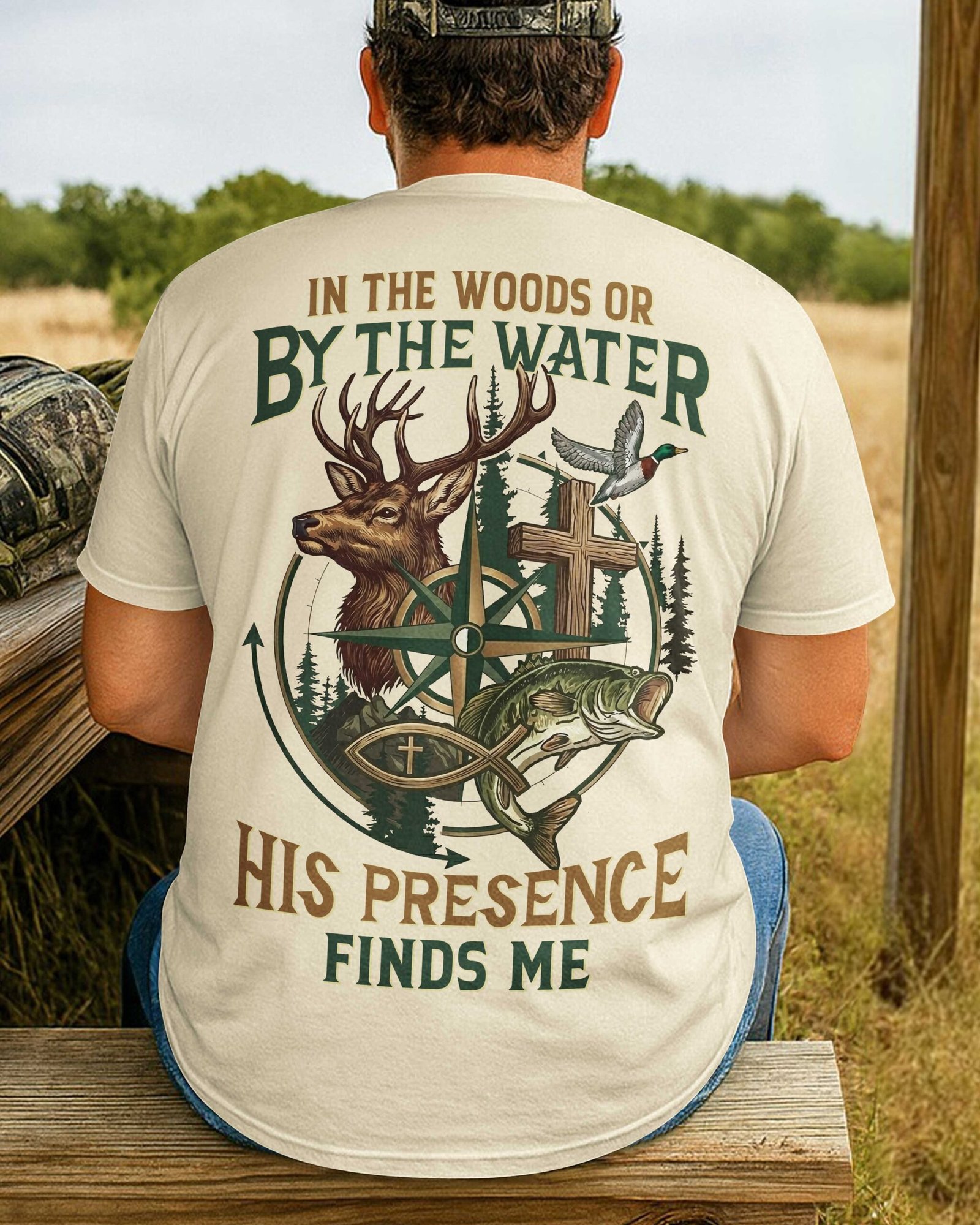 In The Woods Or By The Water T-Shirt - Image 3