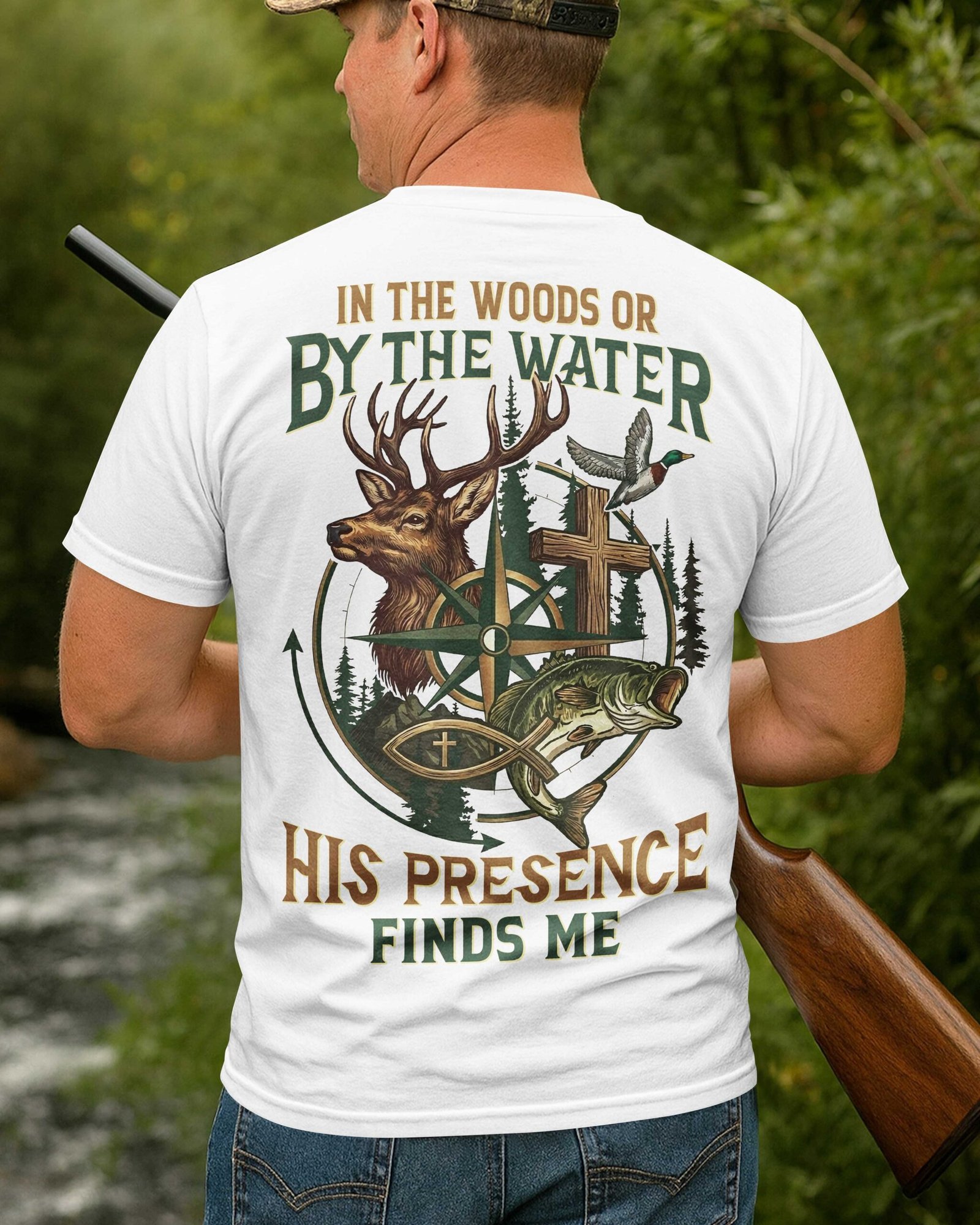 In The Woods Or By The Water T-Shirt - Image 5