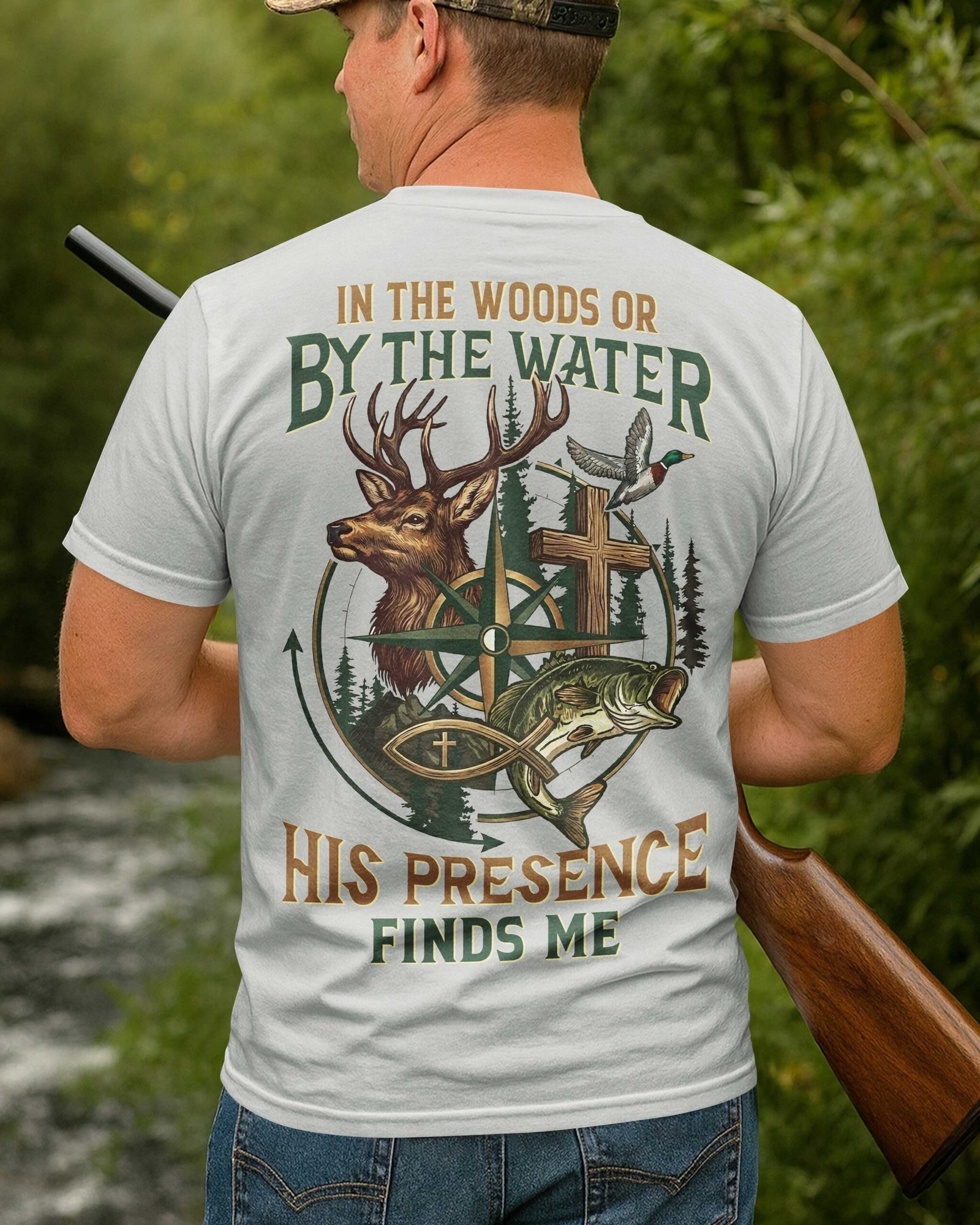 In The Woods Or By The Water T-Shirt - Image 10