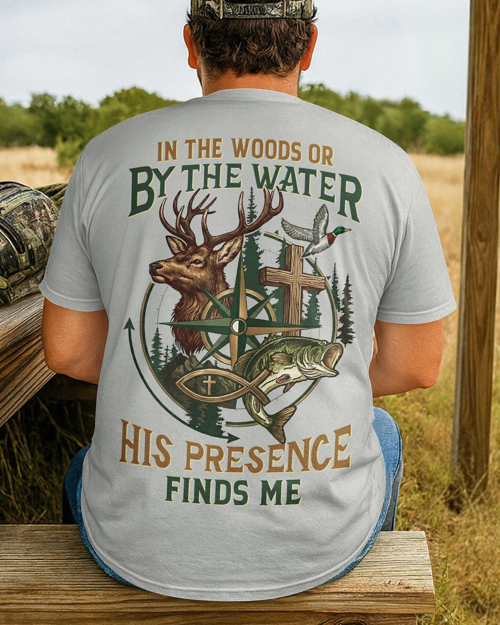 In The Woods Or By The Water T-Shirt - Image 12