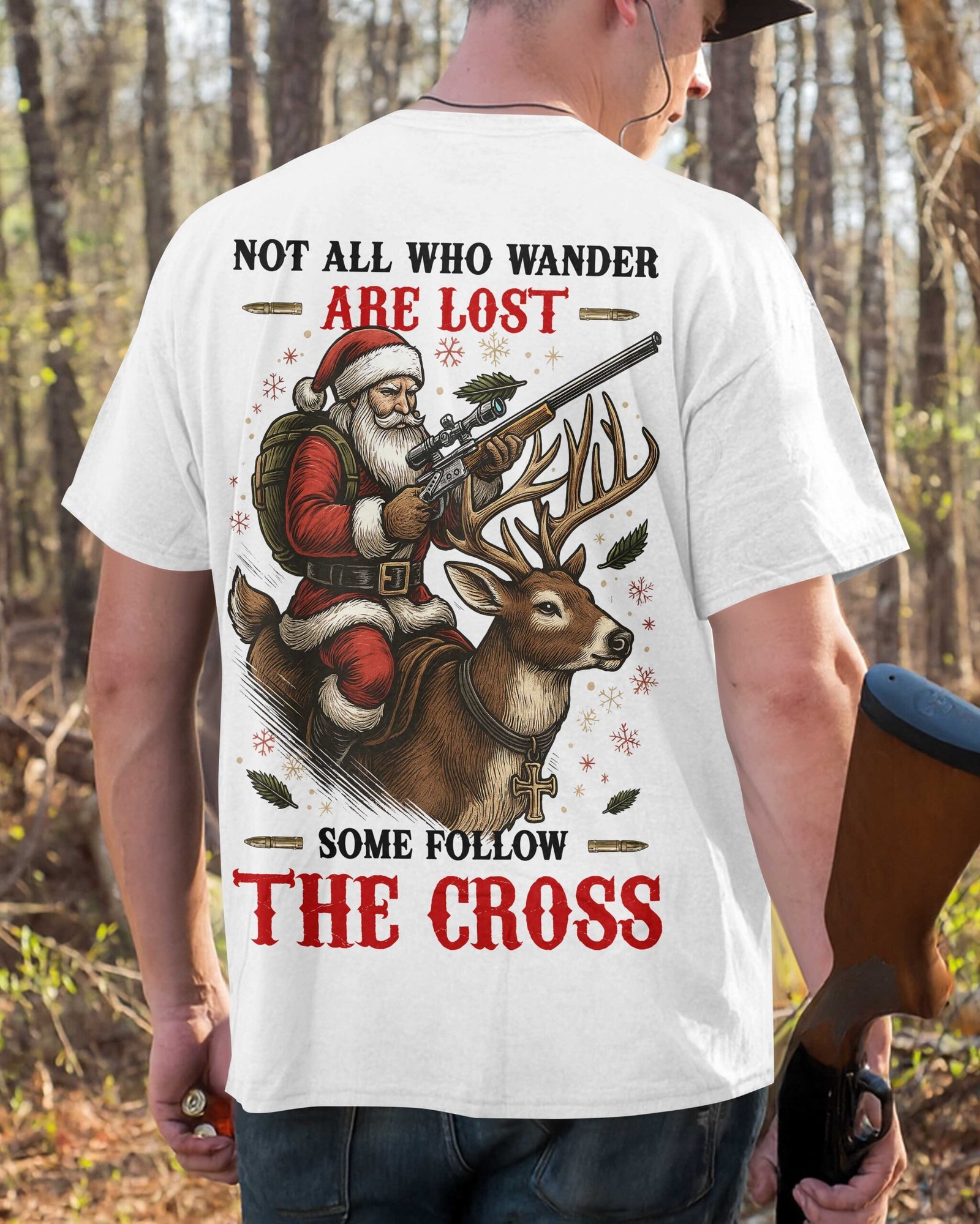 Not All Who Wander Are Lost Some Follow The Cross T-Shirt - Image 3